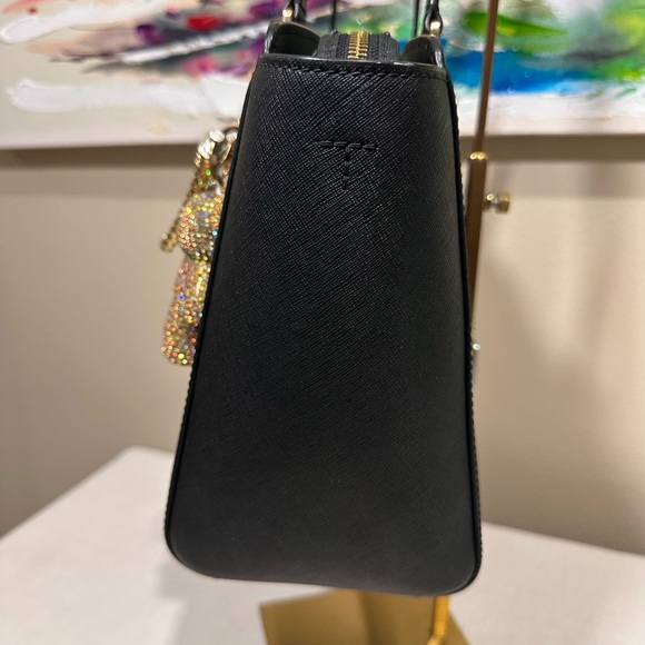 Tory Burch Black Saffiano Leather Double-Handle Tote with Gold Logo with COA!!! - Picture 7 of 9